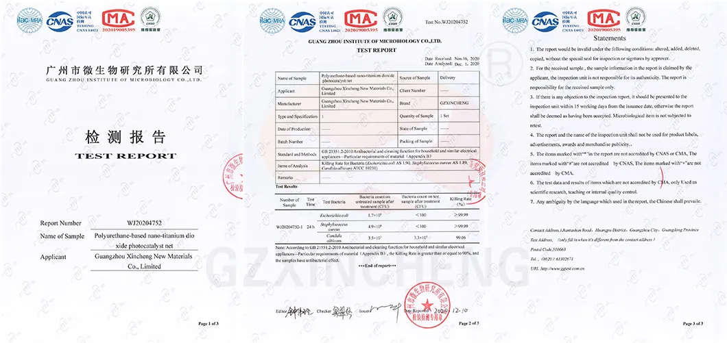 Anti-Bacteria Sterilization Nano-Titanium Dioxide Photocatalyst Net Filter