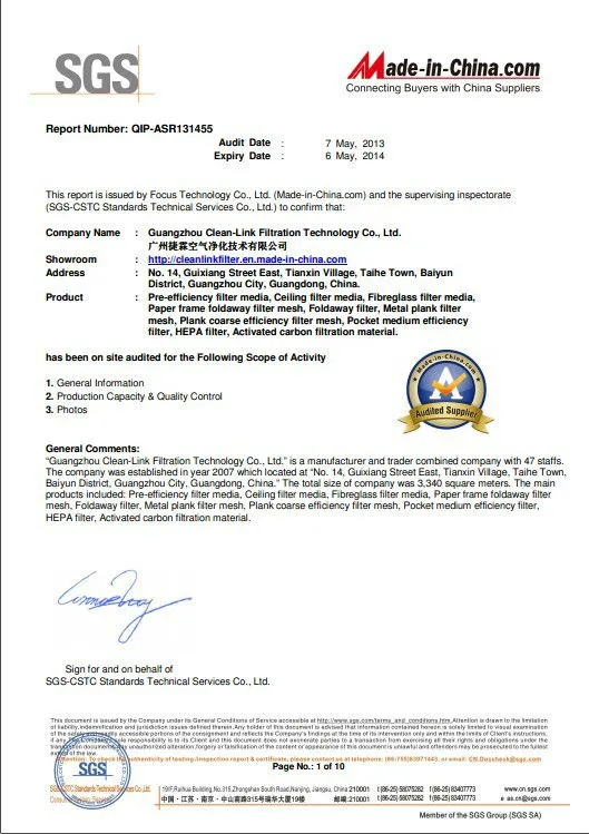 Auto Spray Booth G2-G4/EU2-EU4 Fiberglass Filter Media