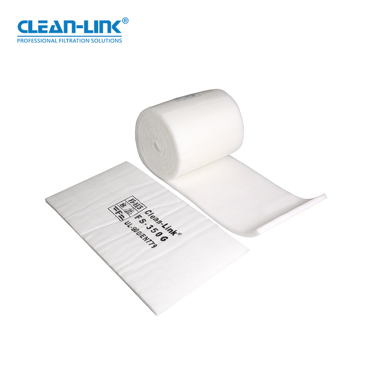 Clean-Link EU5 /F5 Filtration 560g 600g with Glue High Efficiency Synthetic Ceiling Air Filter Media M6/M5 Jw-560 Filter Meida
