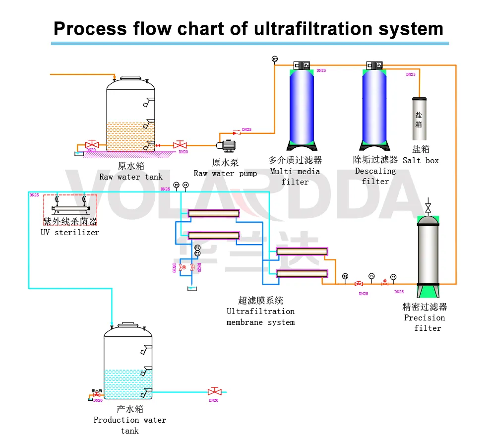 Commercial UF Ultrafiltration System RO Plant Water Purifier