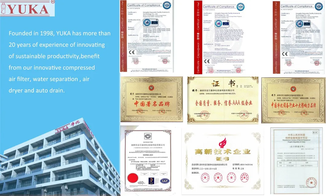 Customized Air Compressor Filter with High Quality Air Filtration System From China Supplier