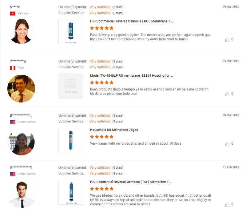 Factory Price Chinese Supplier 4inch RO Membrane 4040 Af for Brackish Water New for Pure Water Manufacturing