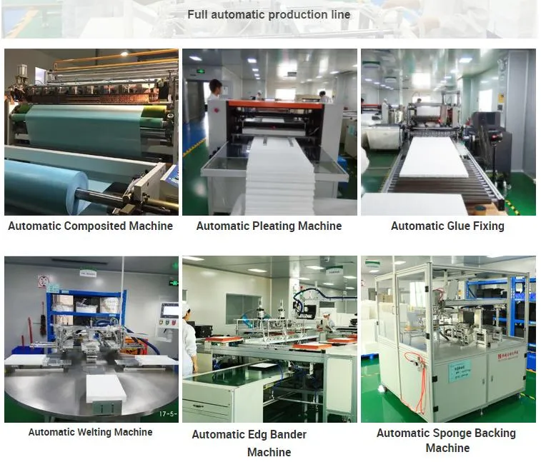 H12 H13 H14 Mini-Pleated HEPA Air Filter for Pharmaceutical / Semiconductor Cleanroom