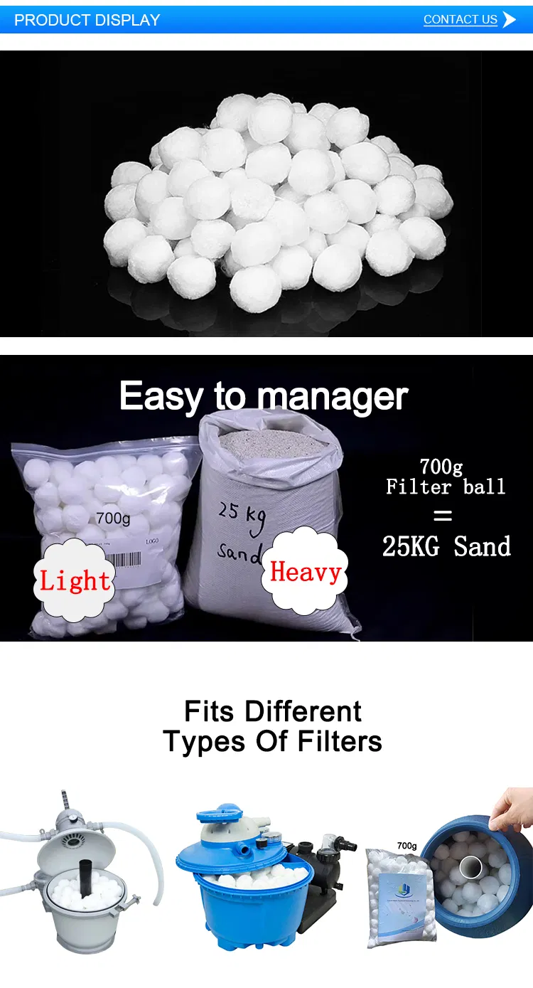 Lvyuan Pool Filter Balls Eco-Friendly Swimming Pool Sand Filters Replacement Fiber Filter Media