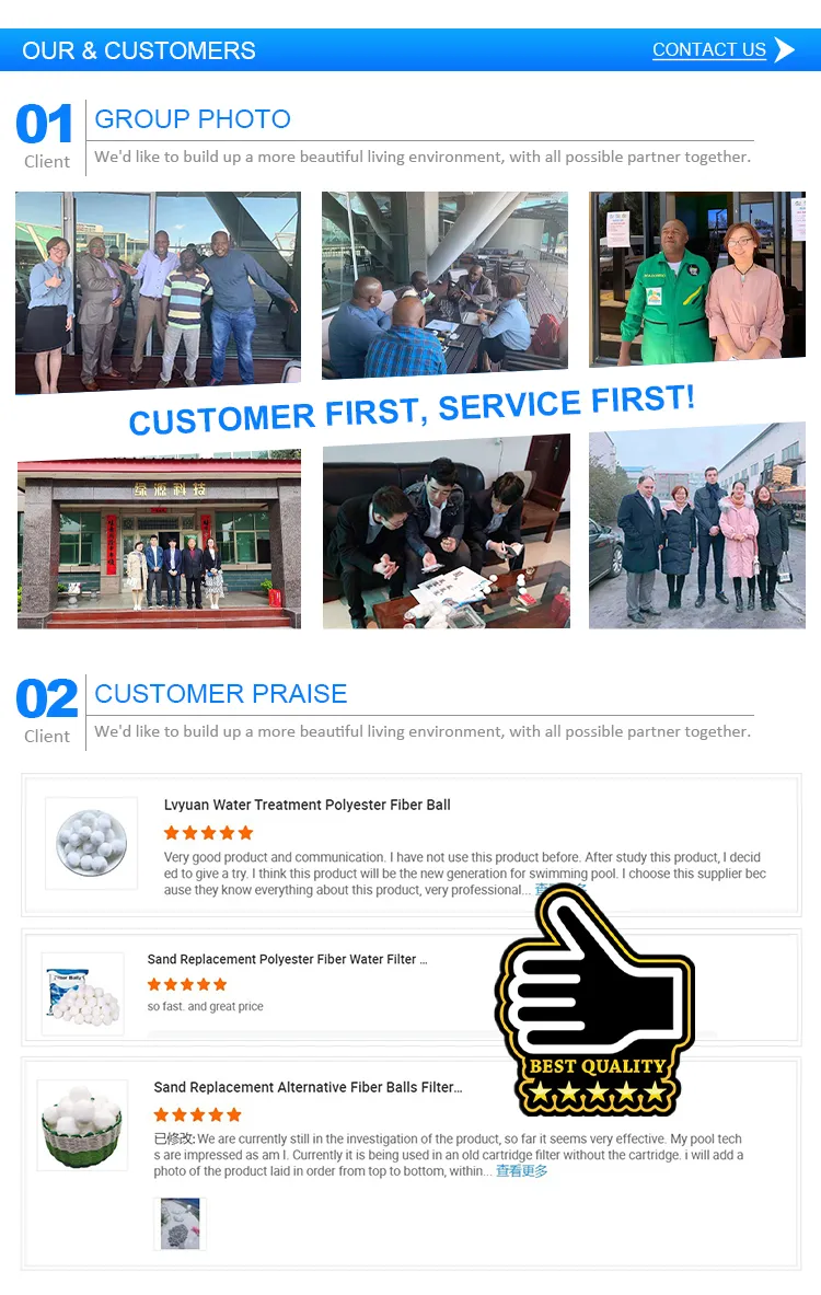 Lvyuan Pool Filter Balls Eco-Friendly Swimming Pool Sand Filters Replacement Fiber Filter Media