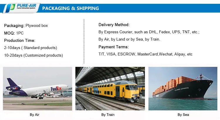 Pure-Air PA-500FS-IQ Air Purification System For Laser Cutting Acrylic With 500m3/h Air Flow