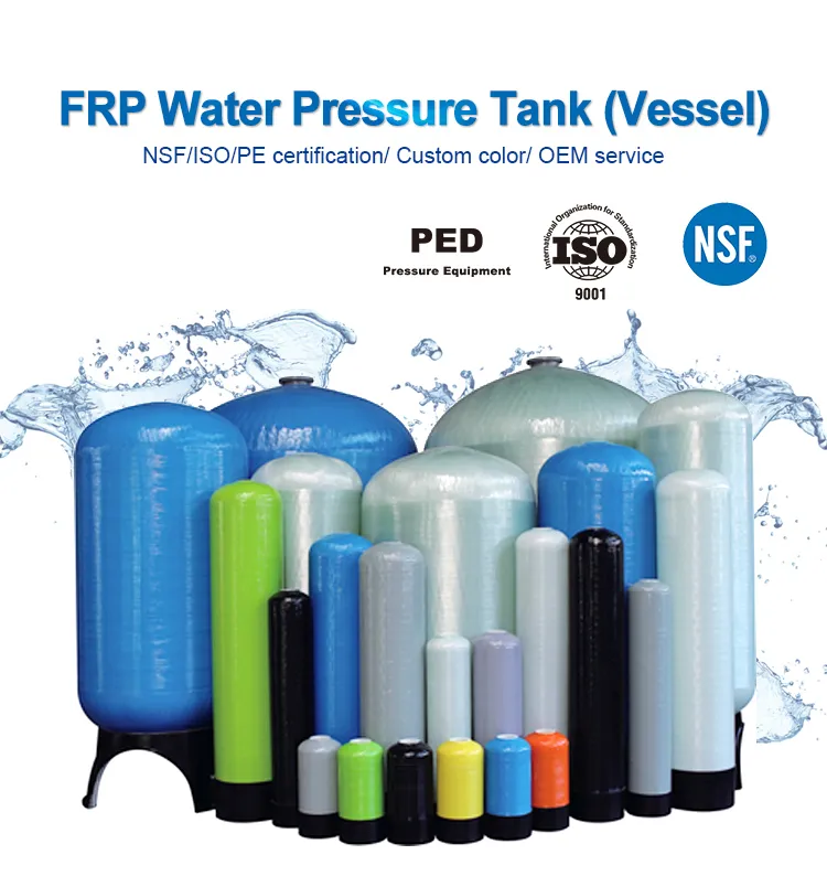 Reverse Osmosis Water Tank Good Quality FRP Pressure Vessel Water Softener System FRP Tank Water Filter