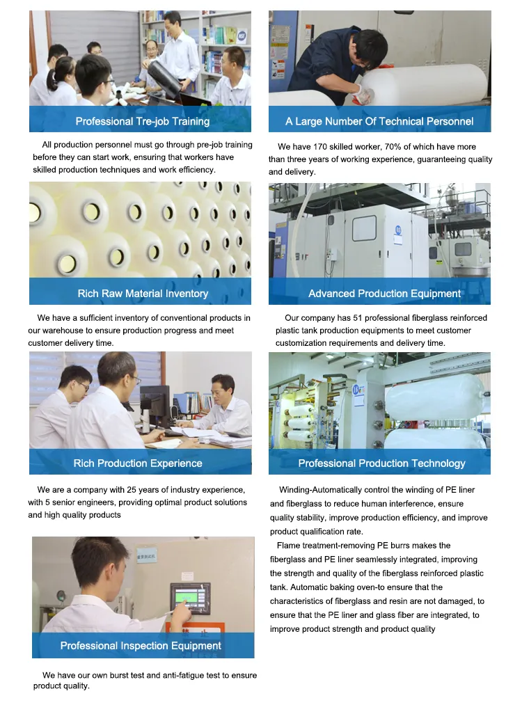 Reverse Osmosis Water Tank Good Quality FRP Pressure Vessel Water Softener System FRP Tank Water Filter