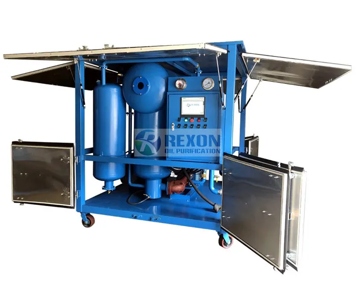 Vacuum Processing Dielectric Oil Purification Machine Dewater and Degas From Oil