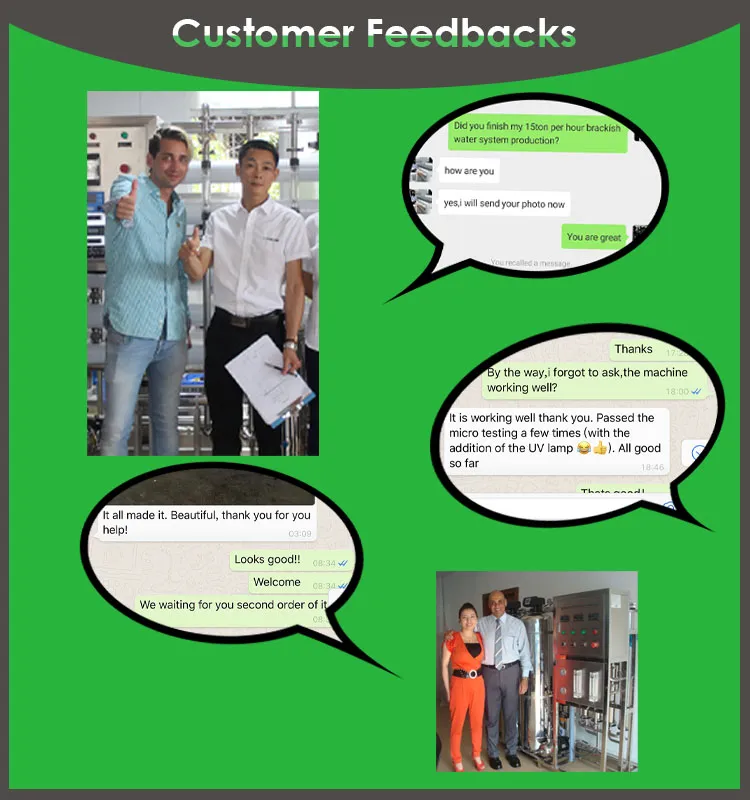 Water Purification Systems Water Treatment System Reverse Osmosis 250 Litre 1000lph RO Plant for Bottling